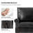 Wajeeh 33"W Mid-Century Modern Buttery Genuine Leather Accent Chair With Solid Wood Legs-165531650