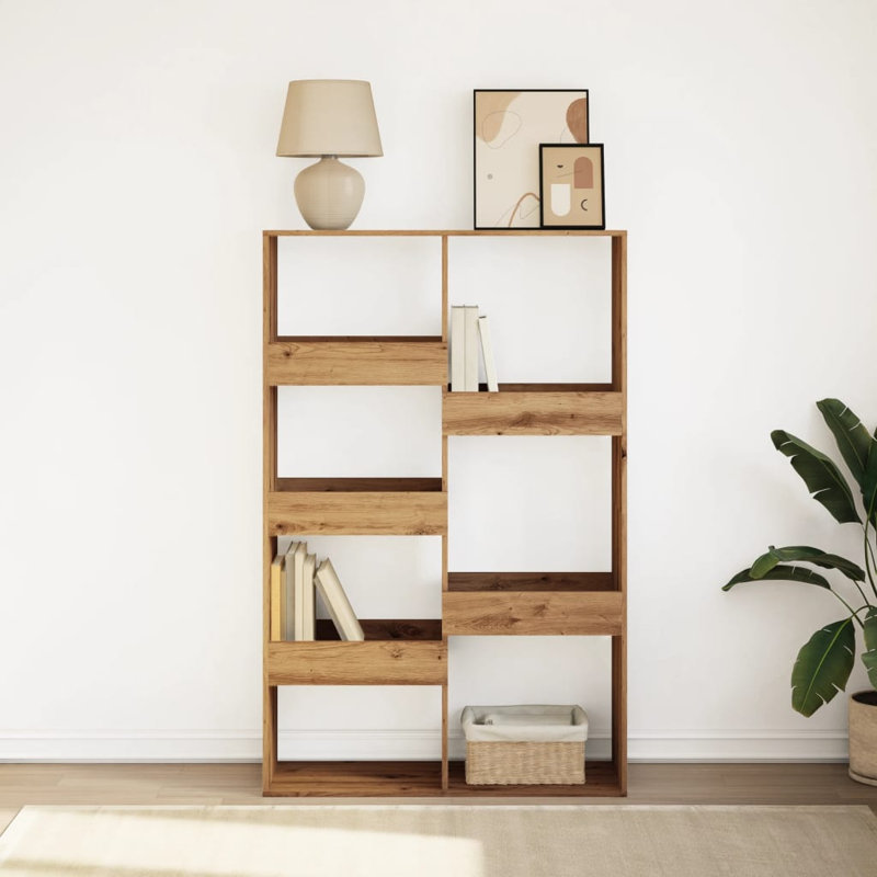 Bryton 115cm H x 100cm W Book Cabinet Bookcase, White, (7 Shelves) 155.5cm H x 100cm W x 33cm D