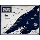 North Shore Map Cotton Throw