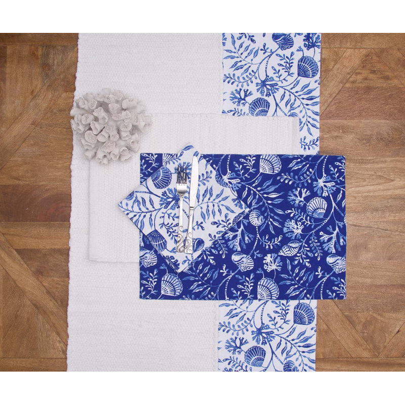 White Chindi Plain Solid Table Runner