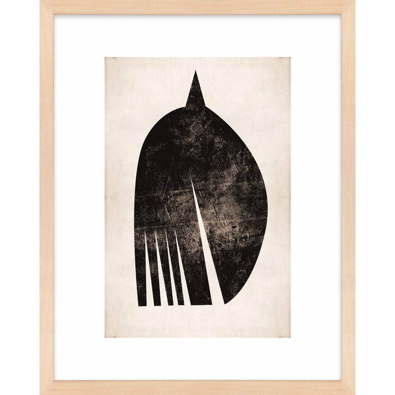 Blackbird 1 Print by Eleni Psyllaki For Paradissi Digital Art, 20" H x 16" W  x 1.25" D, Maple Framed