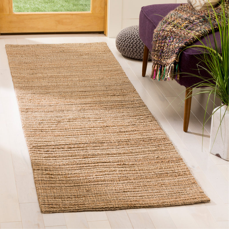 Tapis en jute / coton tissé à la main Doleman, Rectangle 2 pi 3 po x 4 pi