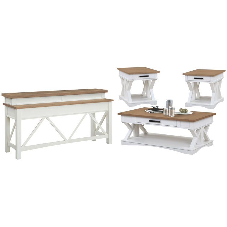 Cocktail Table With 2 End Tables And Console Table
