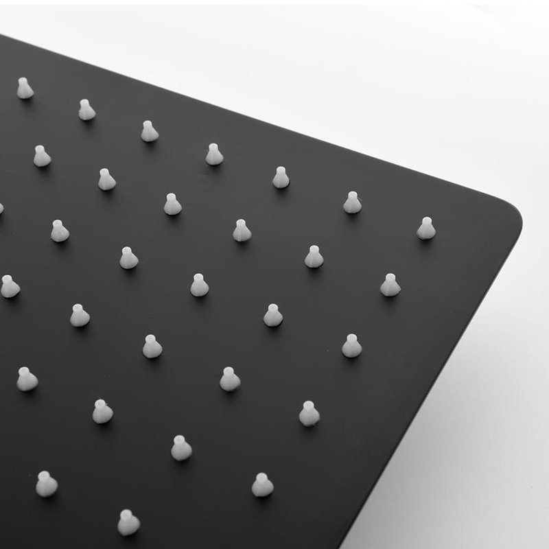 1-Spray Patterns 11.8 In. Ceiling Mount Dual Fixed And Handheld Shower Head 2.5 GPM In Matte Black