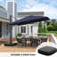 Parasol carré en porte-à-faux avec base à roulettes 132 po HawlIngs, bleu marine-98104500