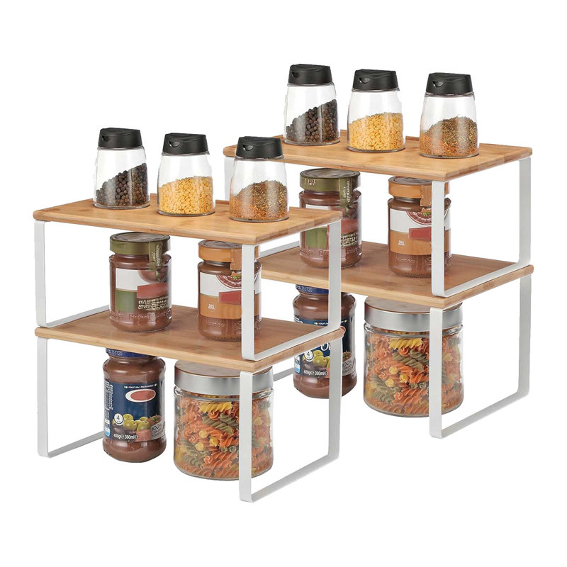 Étagère de rangement pour armoire, Blanc nuage / beige naturel, L 11,7 po