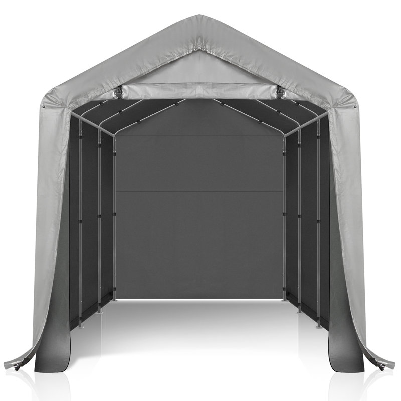 8 pi L 12 pi. P Remise de rangement en métal et en tissu PE (96 pieds carrés)