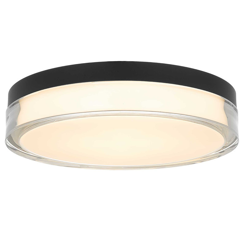 Plafonnier encastré à DEL intégré, H 2,5 po x l 12 po x P 12 po, Noir