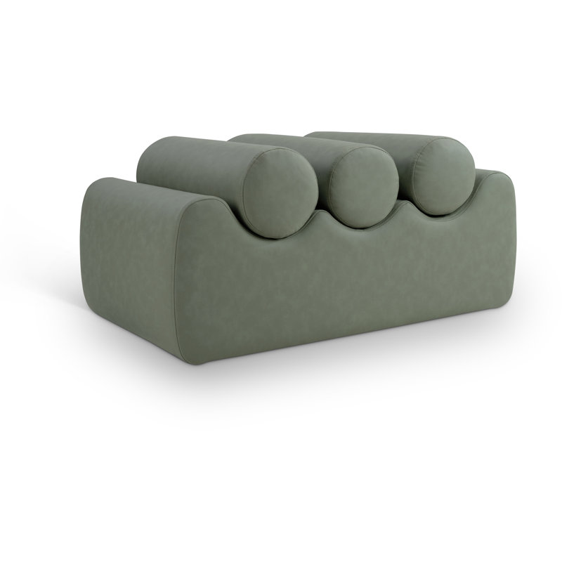 Banc en cuir Rumble Vegan, H 16,5 po x l 32 po x P 22 po, Cuir végétalien vert