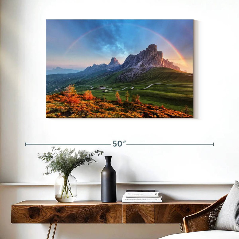 Rainbow Over The Alps, 26" H x 39" W