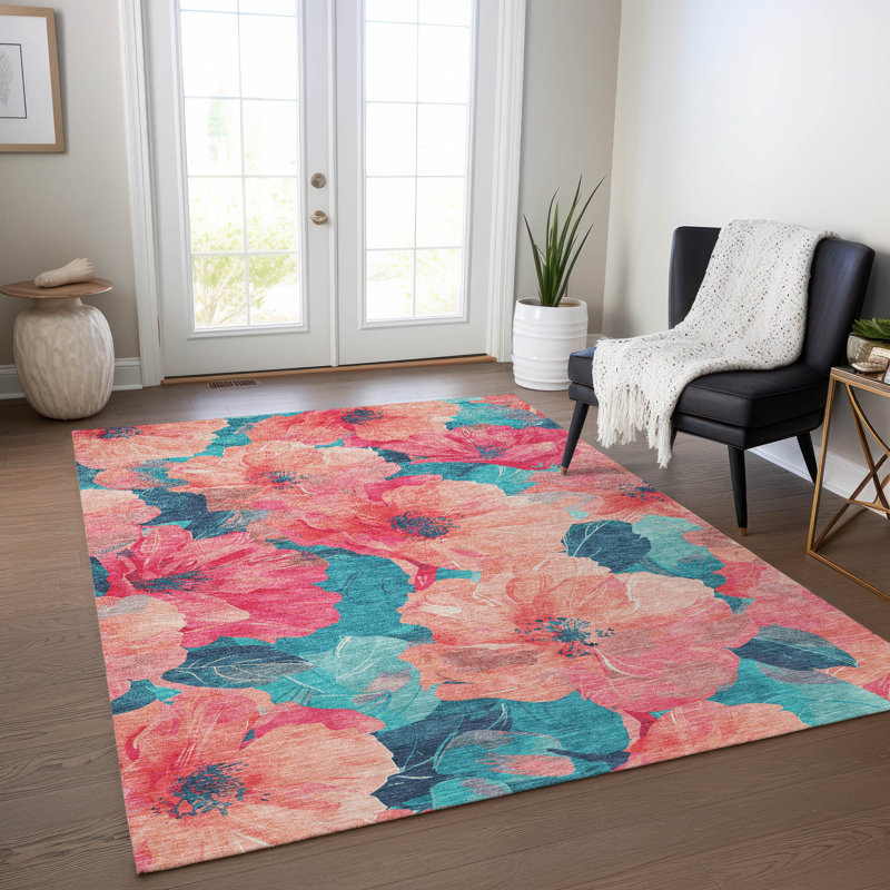 Tapis intérieur / extérieur orange Emprelle , 5' x 7'6"