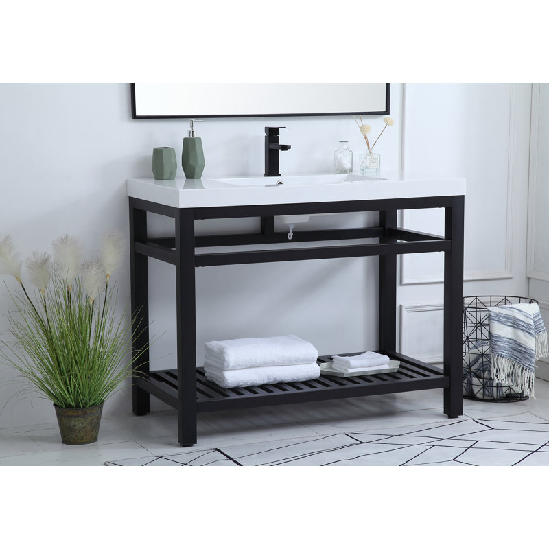 Ensemble de meuble-lavabo simple 42 po Raya, Noir