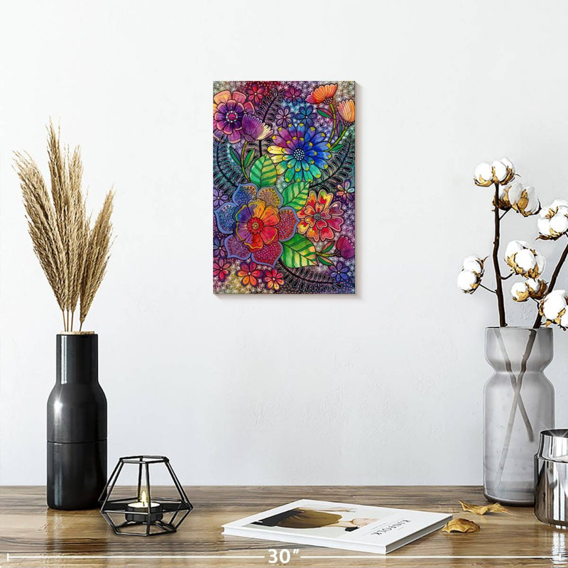 Harnek Bohemian Blooms II, H 12 po x l 8 po