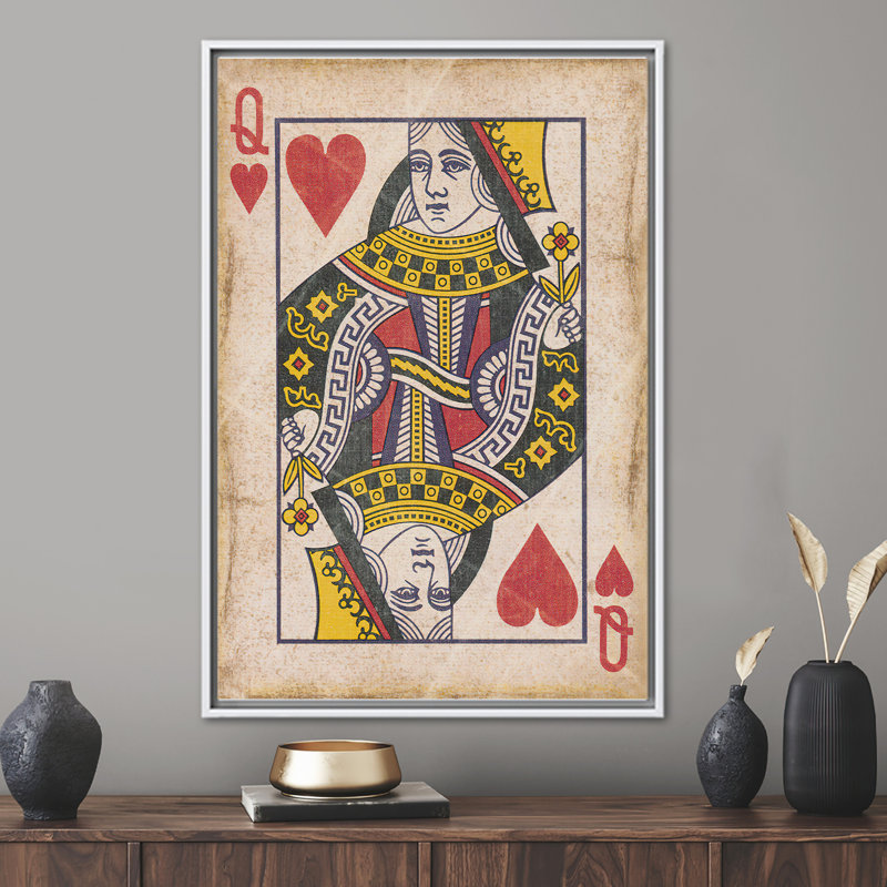 1 Piece Wall Art on Canvas, 35 cm H x 25 cm W, White Floater Framed