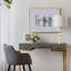 Lampe de table en marbre 13 x 13 x 26 po avec cadre en laiton