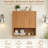 Modern Fluted Bathroom Wall Cabinet, Farmhouse Over Toilet Storage with Adjustable Shelf-291418912