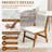 Upholstered Dining Chairs Set Of 4 With Rubber Wood Leg For Dining Room, Kitchen, Living Room.