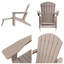 All-Weather  Outdoor Foldable Adirondack Lounge Chair with Detachable Footrest-345311735