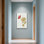 Plantes et fleurs, papillon rouge, art sur toile