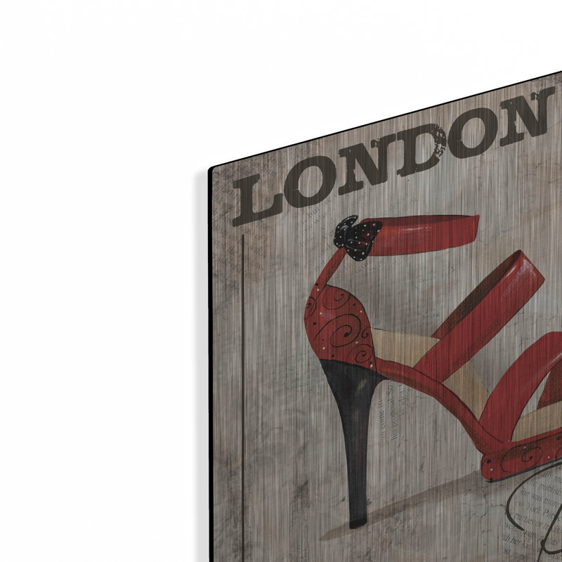  «London Style» par Fiona Stokes-Gilbert, art mural en métal, H 12 po x l 12 po
