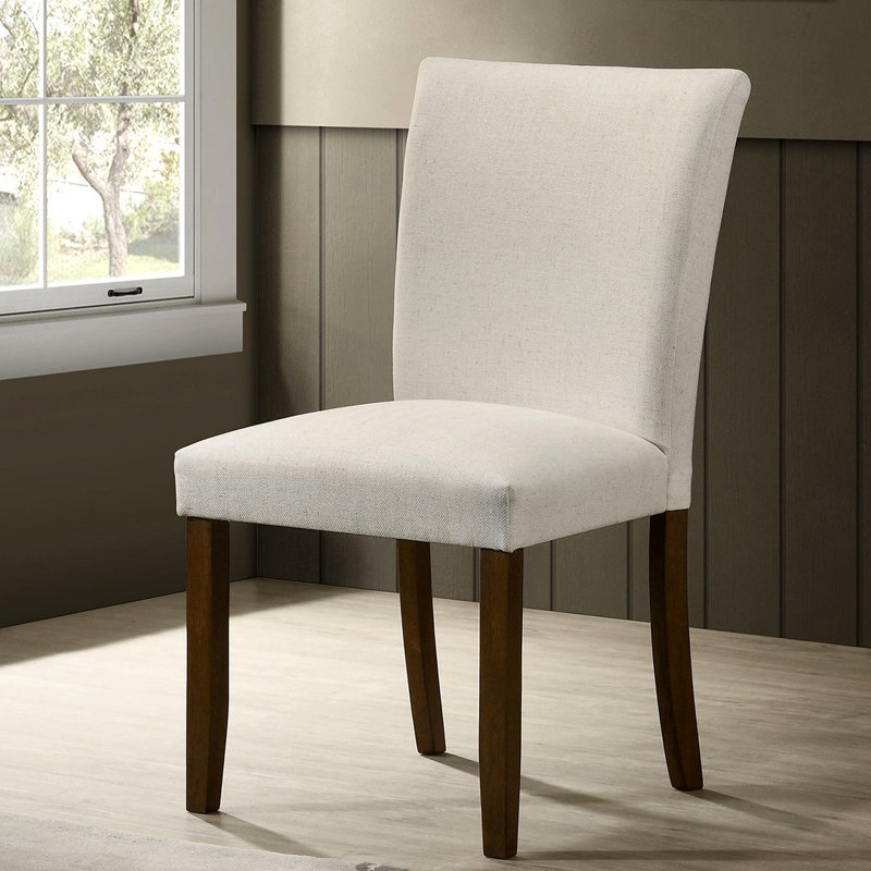 Chaises d'appoint rembourrées Conifer pour deux salles à manger modernes et sièges confortables, Beige