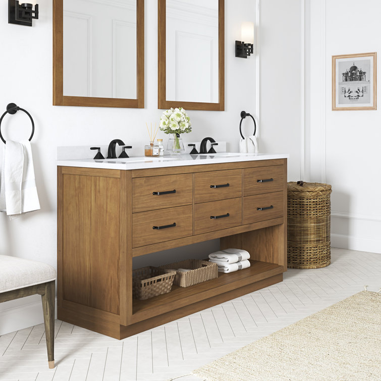 Wade Logan® Sauget 60 Double Bathroom Vanity Set, Wayfair