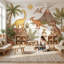 Dinosaurs Wallpaper Prehistoric Cartoon Wall Mural-355223177-355223178