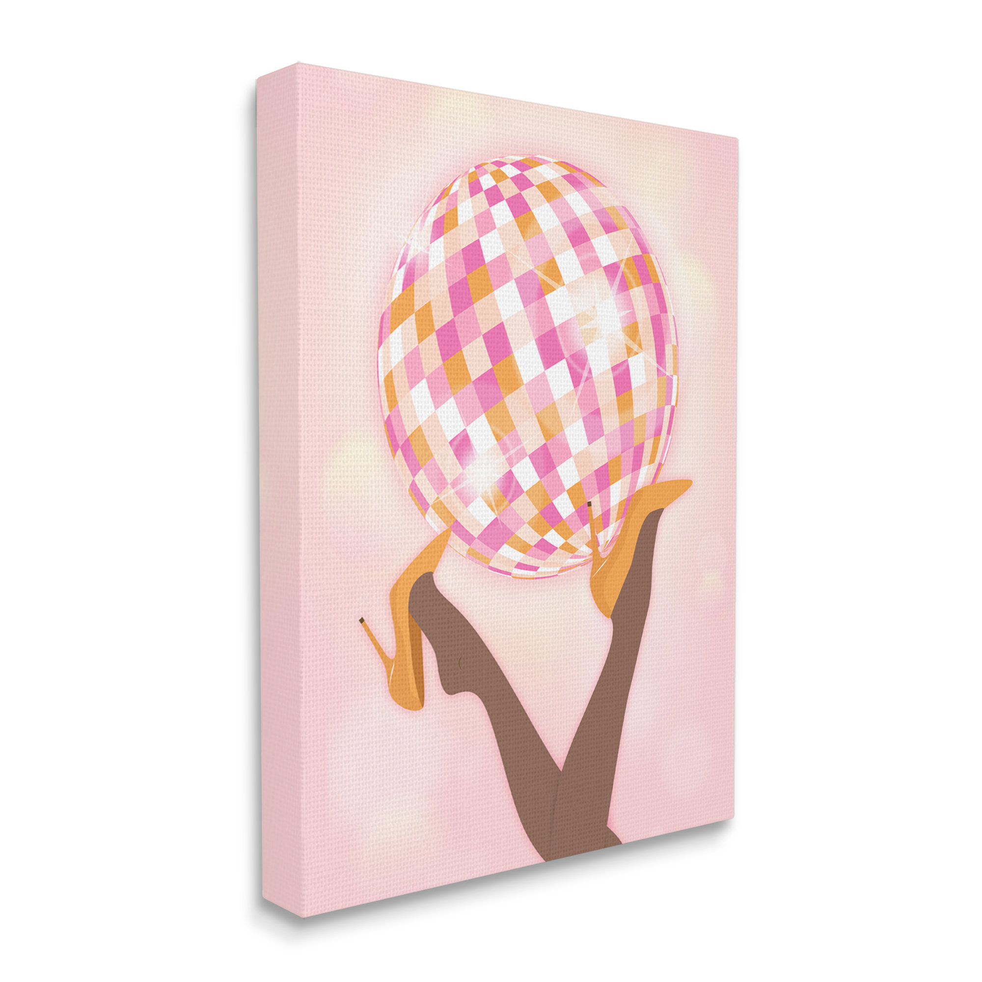 Pink Disco Ball Print - Wall Art