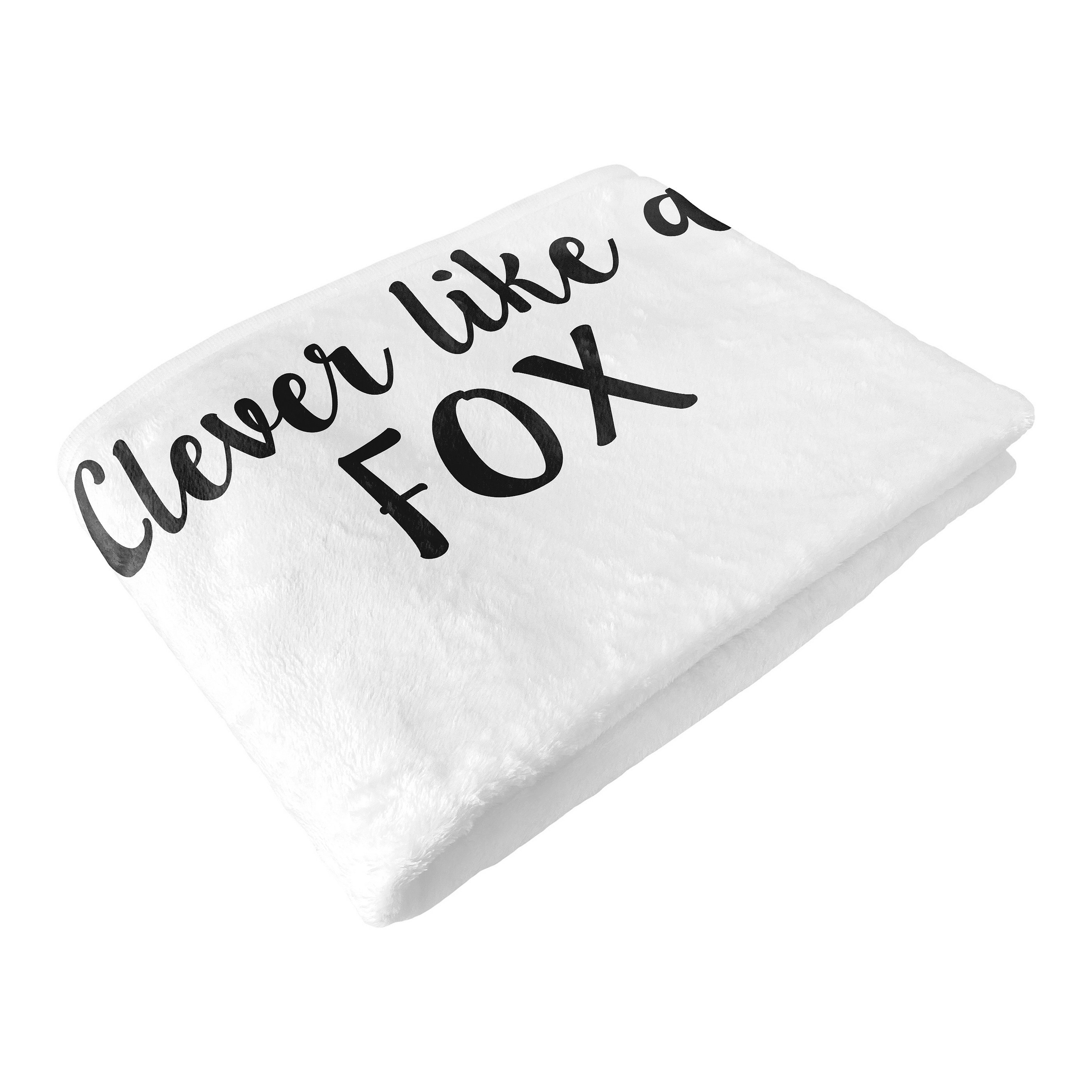 Sweet Jojo Designs Fox Black and White Polyester Baby Blanket