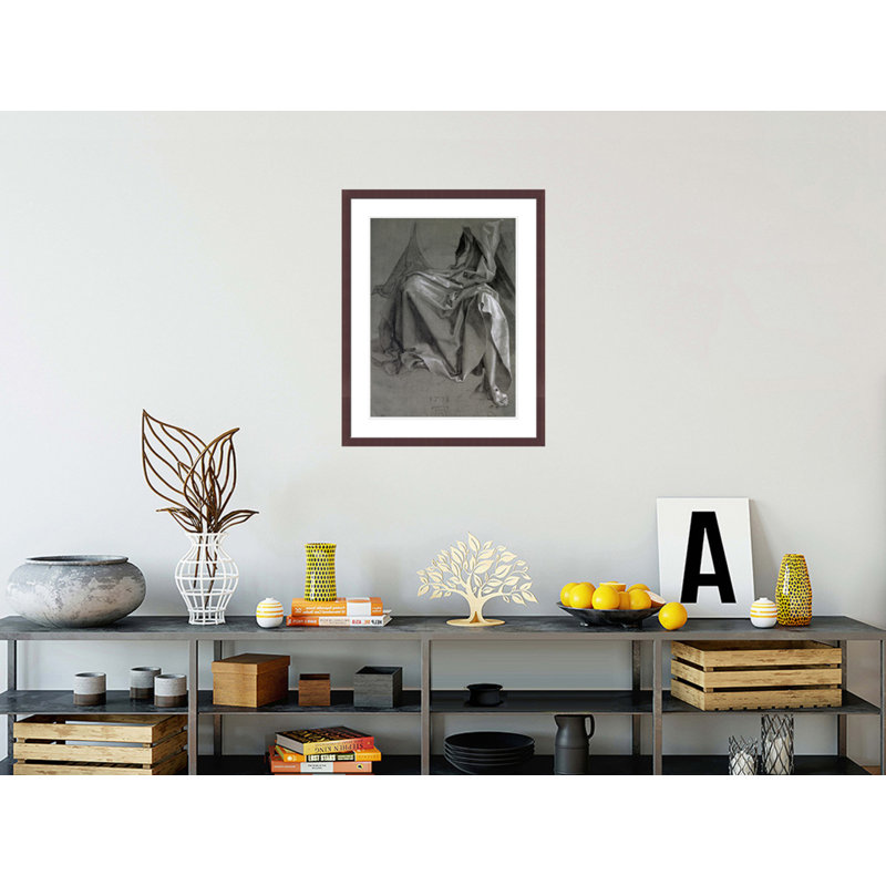 Étude de la robe du Christ par Albrecht Dürer - Impression giclée sur cadre, H 29,5 po x l 23,27 po