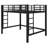 Metal Loft Bed Featuring Ladder & Secure Guardrails For Safety-208580113