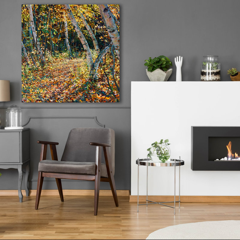 «Bend in the Trail» par Joanne Towers, art mural en verre acrylique,, H 36 po x l 36 po x P 0,2 po
