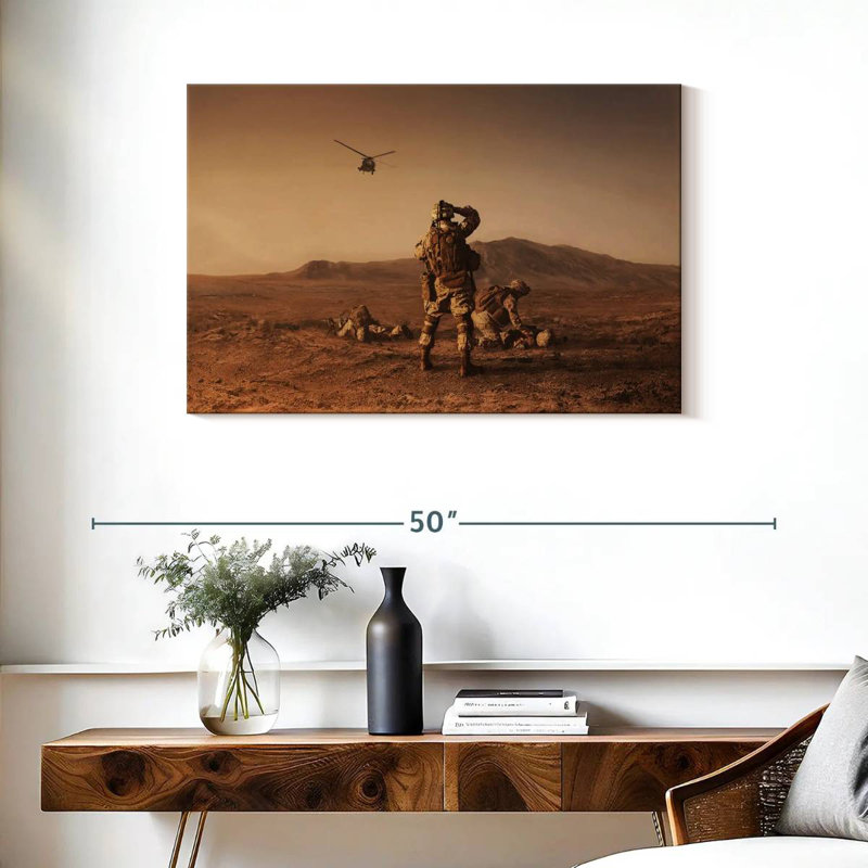 Lelar Medevac Army, 24" H x 36" W