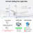 42 Inch 5-Blade Abs Ceiling Fan With Light, Blade With Quick Install, 3-Color Dimmable, Silent Reversible, White-661049038