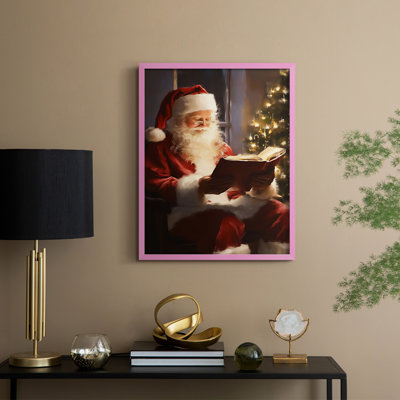 Art de Noël, série 2 - CCXLVII, reproduction encadrée - bois massif