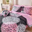 Ensemble d'édredon à motif floral noir et rose 8 pièces Koniroom, lit fleur réversible dans un sac-123033767-123033768
