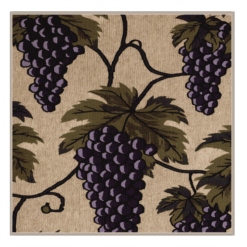  Tapis lavable avec raisins Concord, Rectangulaire 7 pi x 10 pi