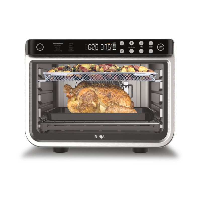 Ninja® Foodi® 10-in-1 XL Pro Air Fry Digital Countertop Convection Toaster Oven with Dehydrate and Reheat, 1800 Watts, Stainless Steel Finish, Silver