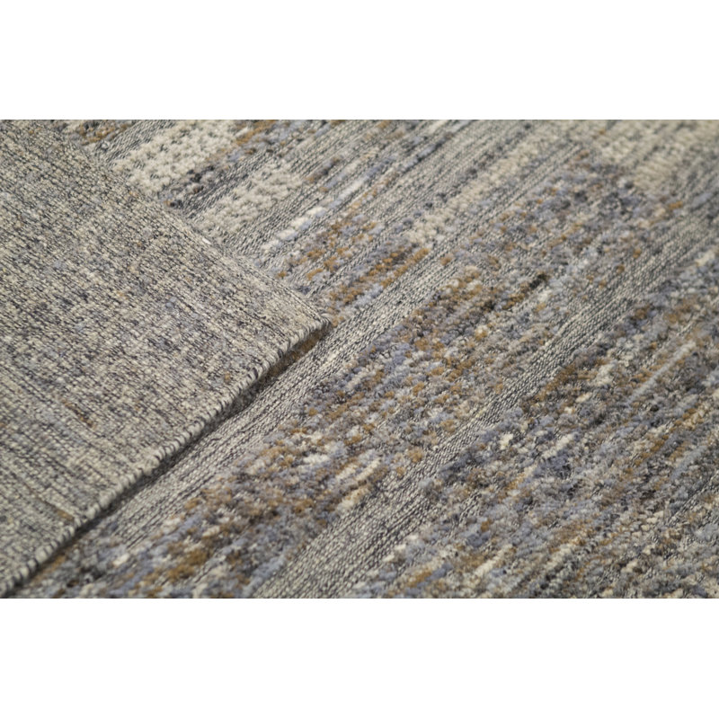 Moroccan Abstract Hand-Knotted Wool Beige/Gray Area Rug