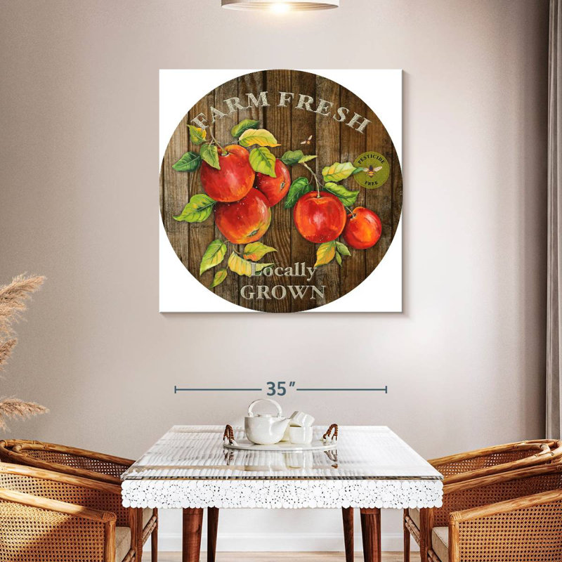 Plaque murale Khylige Farm Fresh Apples I, H 39 po x l 39 po