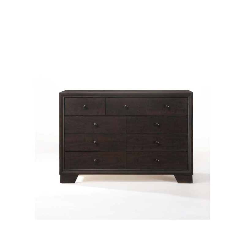 Commode 9 tiroirs Madison, finition espresso