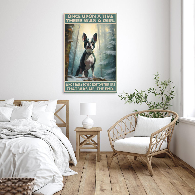 " Who Really Loved Boston Terriers ", 36" H x 24" W x 1.25" D