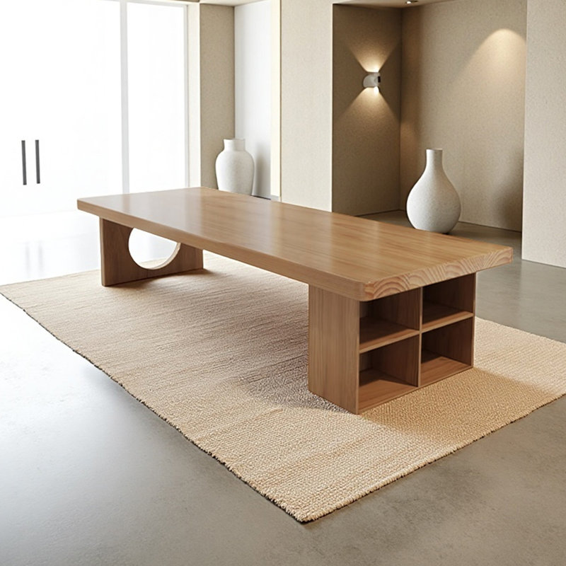 Grande table de conférence en bois massif Nordic, H 29,53 po x l 78,74 po x P 31,5 po