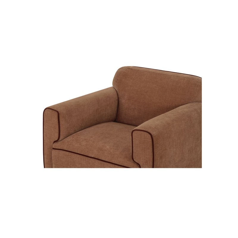 Leo Armchair, Solid Color, Brown