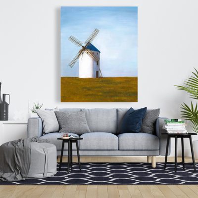 Big Windmill - Farmhouse Beige Canvas for Home Decor