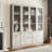 71'' H X 63'' W 2-Drawer Bookcase With Frosted Glass Doors