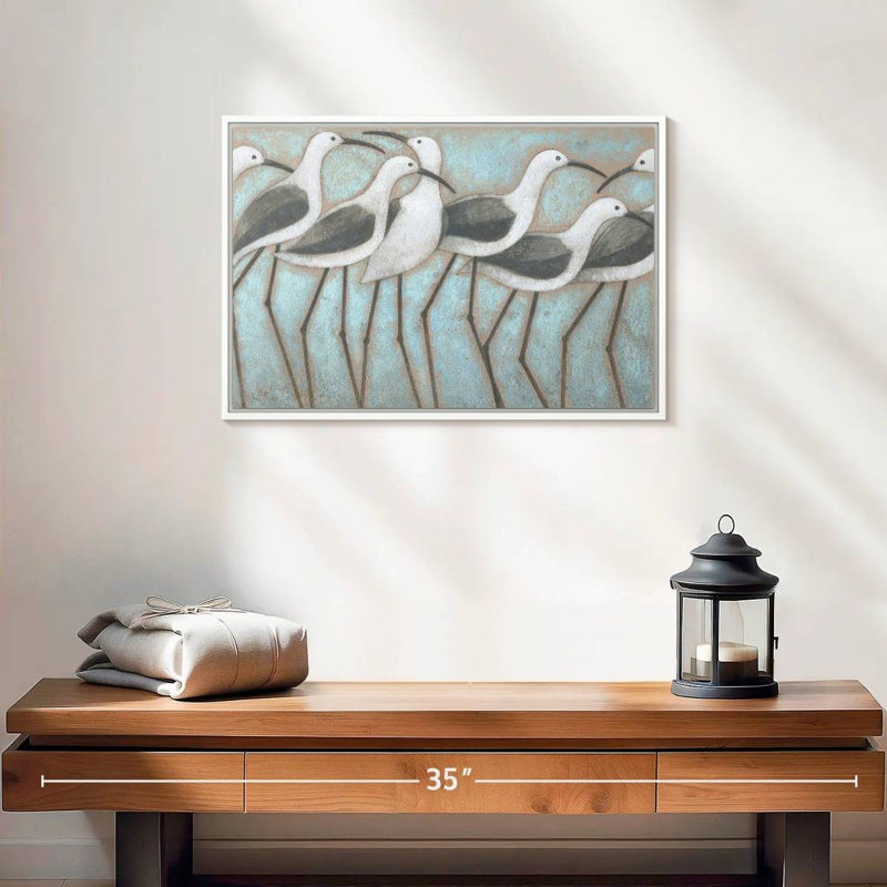 Défilé côtier, Cadre flottant blanc, 19 po x 13 po