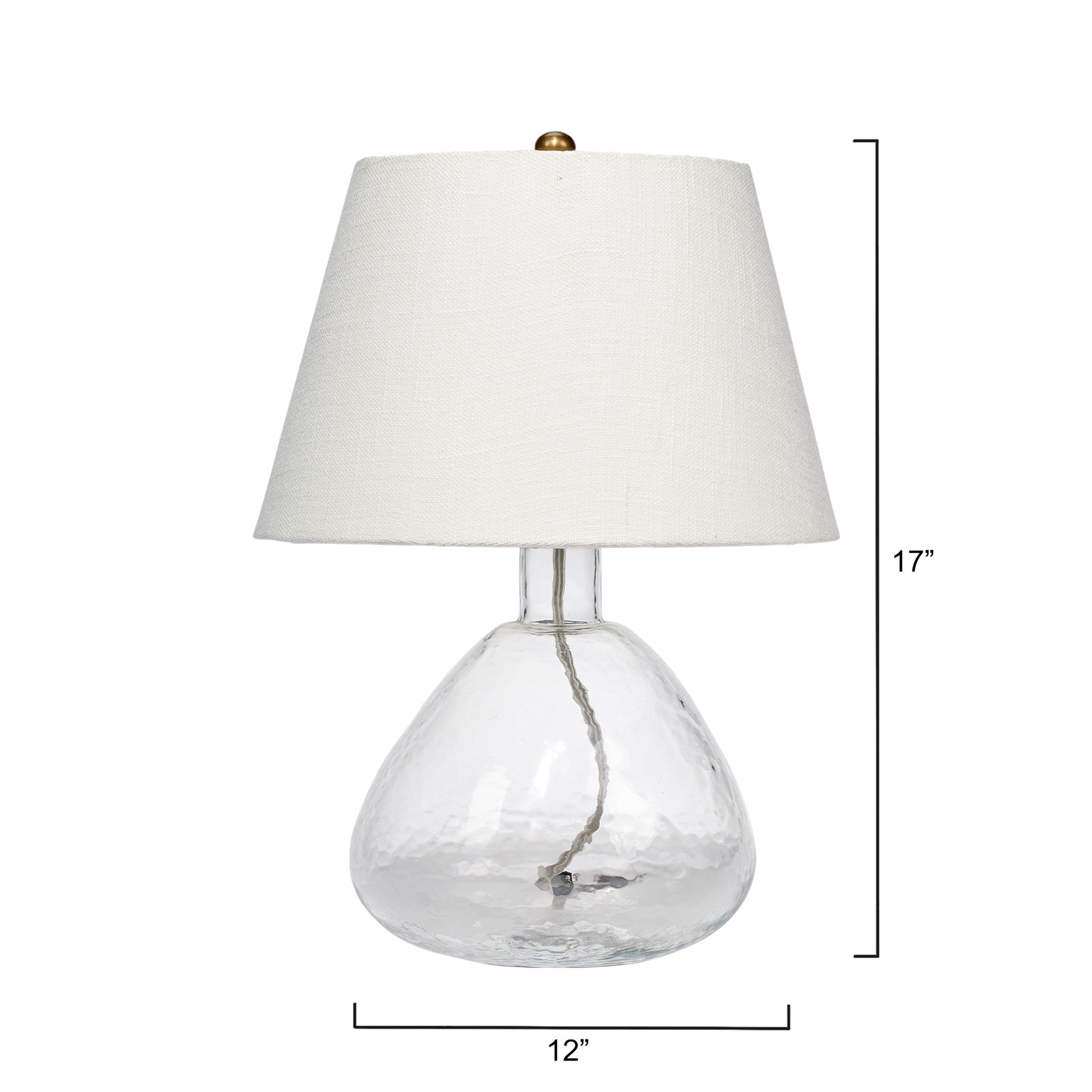 Glass Table Lamp, Clear