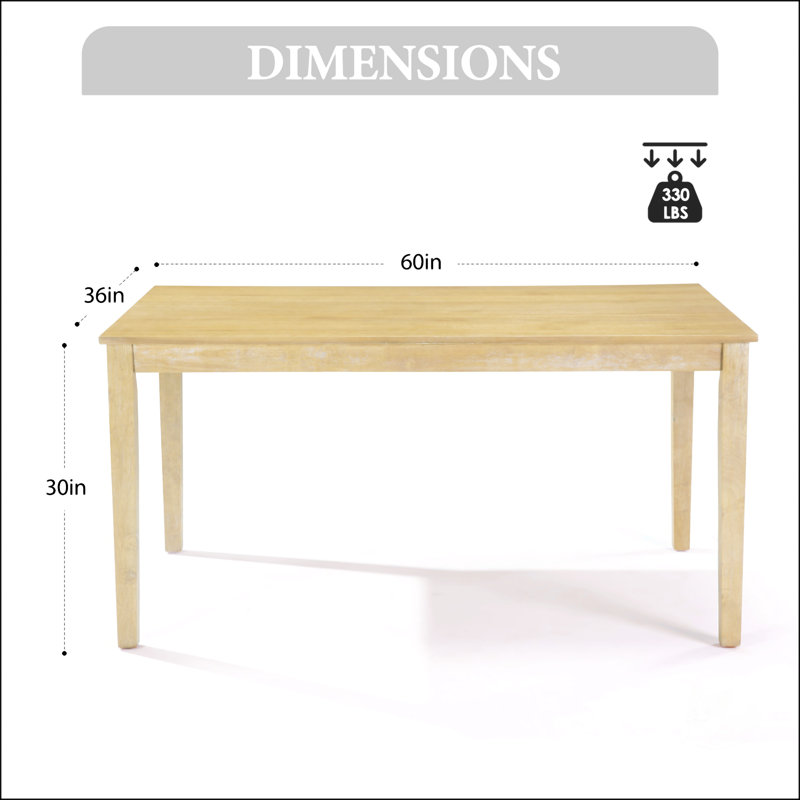 Table de salle à manger en bois massif de style campagnard