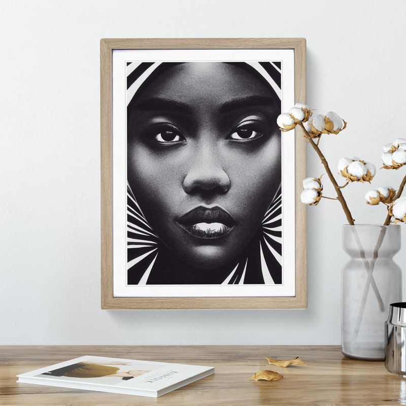 Astonishing Woman - Single Picture Frame Print, 64cm H x 46cm W x 2cm D, Oak Framed